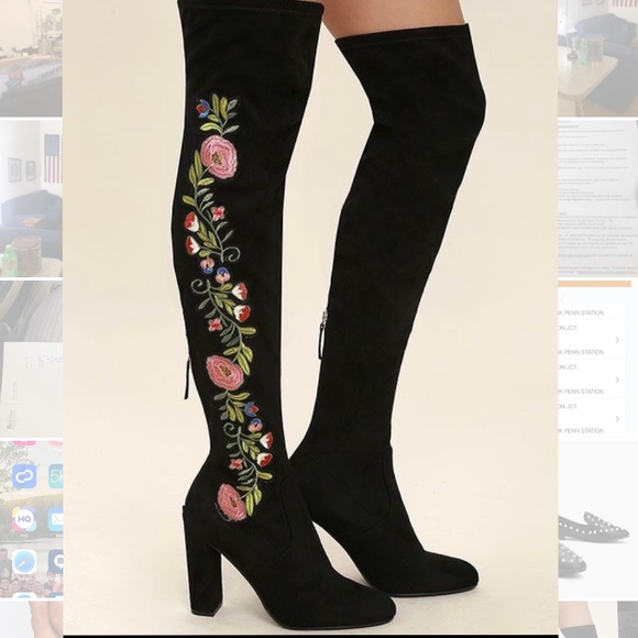 Steve Madden Shoes - Steve Madden Envoke over-the-knee floral boot